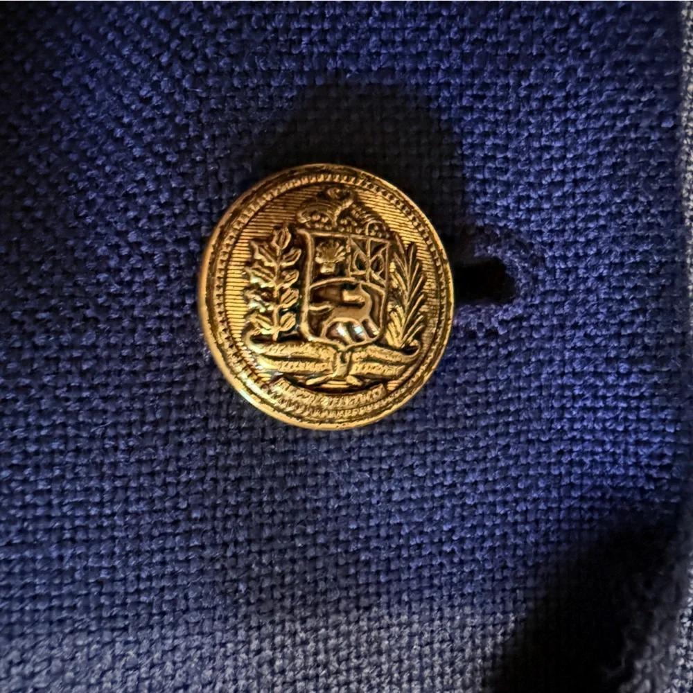 Vintage Haggar Navy Blazer USA Made Gold Buttons – Classic Fit – 2 Button Sz 44